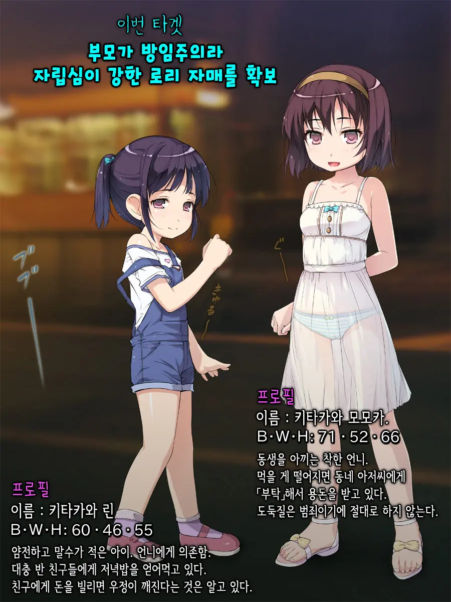 Saratte Mita ~Houchiko Loli Shimai No Yuukai Wa Chou Kantan~ | 납치해봤다 ~방치된 로리 자매 유괴는 초간단~